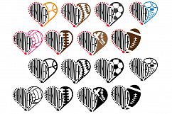 Hanover sport heart SVG School Spirit football 995s Product Image 2