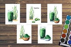 Spirulina. Watercolor collection Product Image 4