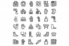 Bandage icons set, outline style Product Image 1