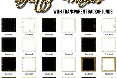 Transparent Gold Glitter Frames  Product Image 2