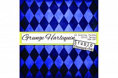 Grunge Harlequin Digital Scrapbook Paper Product Image 2
