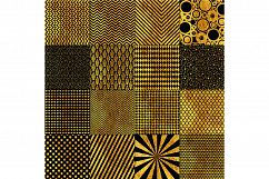 Gold Foil Patterns - Gold and Black Digital Paper Product Image 2