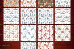 Northern woodland. Seamless patterns with cute animals. Product Image 3