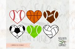Sports heart ball bundle in SVG, DXF,PNG, EPS formats Product Image 1