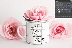 Camping mug mockup romantic feminine enamel cup mock up psd Product Image 5