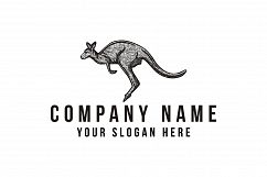 kangaroo logo hand drawn Product Image 1