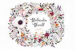 Watercolor floral wreath Product Image 1