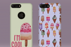 Watercolor Ice Cream Clip Art Product Image 6