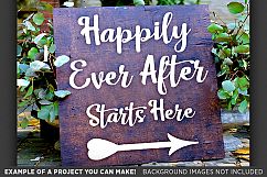 Happily Ever After Starts Here SVG File Wedding Sign - 5520 Product Image 3