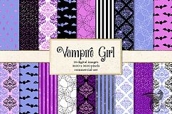 Vampire Girl Digital Paper Product Image 1