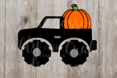 Monster truck hauling away a jumbo sized pumpkin! Product Image 1