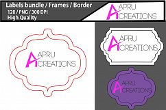 Label frames clipart / label high quality 120 / frames / borders / printable high quality designs / hand drawn frames / commercial use Product Image 2