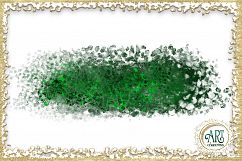 Green Shamrocks Clover Glitter Brush Strokes 24 PNG clipart Splashes  Product Image 16