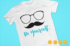 be-yourself cutting files svg, dxf, pdf, eps included - cut files for cricut and silhouette - Cutting Files SG Product Image 2