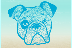 Bulldog Mandala Zentangle SVG Dxf Eps Png files for Cricut Product Image 3