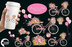 Bicycle in Pink graphics, clipart, illustration AMB-1323 Product Image 2