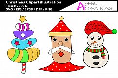 Christmas SVG clip art / printable christmas clipart cut file / christmas silhouette Product Image 2