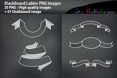 Blackboard Empty Label / Chalkboard banners PNG Label Product Image 3