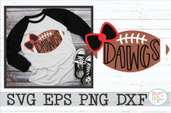 Dawgs Football with Bow Product Image 1