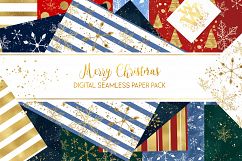 Christmas seamless digital paper pack, printable download Product Image 1