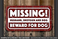 Missing Husband Reward for Dog - Deer HUNTING SVG File - 849 Product Image 3