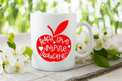 Love Teach Inspire Educate Teacher SVG Cut File Product Image 2