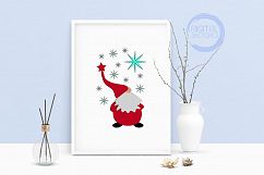 Machine Embroidery Design Gnome Life Snowflakes Wall Art Product Image 1