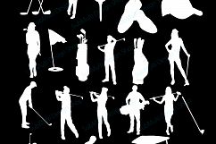 golf / golf SVG / golf silhouette / golf clipart / printable golf players / golf game set / EPS / PNG file /High Quality Vector / Dxf Product Image 3