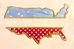America Split Applique Embroidery Design Product Image 1
