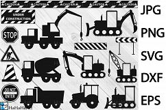 Construction Monogram V1 - Clip art / Cutting Files 86c Product Image 1