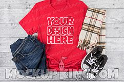 Unisex Crew Neck Shirt Mockup, Bella Canvas Mockup Product Image 1
