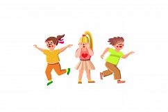 Hide And Seek Game Playing Kids Together Vector Product Image 1