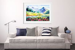 Spring Landscapes. Watercolor. Product Image 3