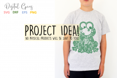 Frog paper cut SVG / DXF / EPS files Product Image 2