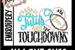 Tutu&#039;s And Touchdowns - Football Embroidery Product Image 2