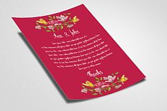 Double Sided Floral Save The Date Card Product Image 2