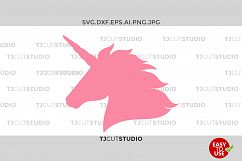 Unicorn Svg, Unicorn svg, Unicorn head svg, Unicorn birthday svg, Svg Files for Silhouette Cameo or Cricut Commercial &amp; Personal Use. Product Image 1