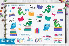 I Love Reading Clip Art, Patterns, &amp; SVG Cutting Files Product Image 3