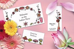 Indian Flowers - clip-art collection, frames, patterns Product Image 7