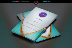 Royal Teal Church Business Card Template Product Image 2