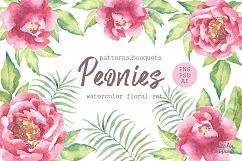 Watercolor Peonies set Product Image 1