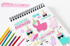 Llama unicorn graphics and illustrations Product Image 4