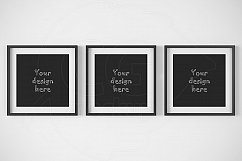 Set x3 black square frame mockup Product Image 1