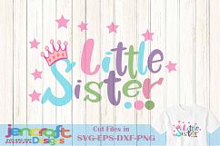 Little Sister New Sibling Announcement SVG Product Image 1