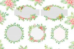 Christmas watercolor frames and arrangements Product Image 2