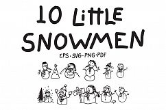 10 Little Snowmen Vectors Product Image 1