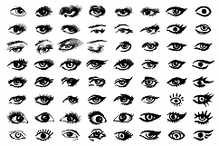 Collection of eyes icons and symbols - logo design. Product Image 1