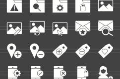 148 Admin Dashboard Glyph Inverted Icons Product Image 2