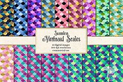 Seamless Mermaid Scale Digital Paper Product Image 1