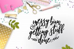 Messy Bun and Getting Stuff Done SVG Product Image 1